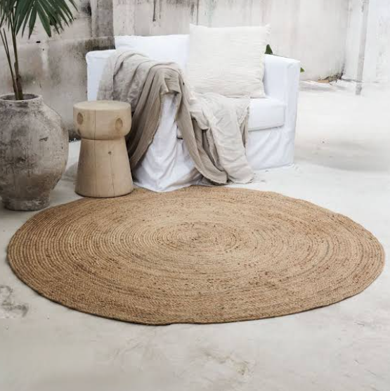 Alfombra de Yute Redonda de 80 cms