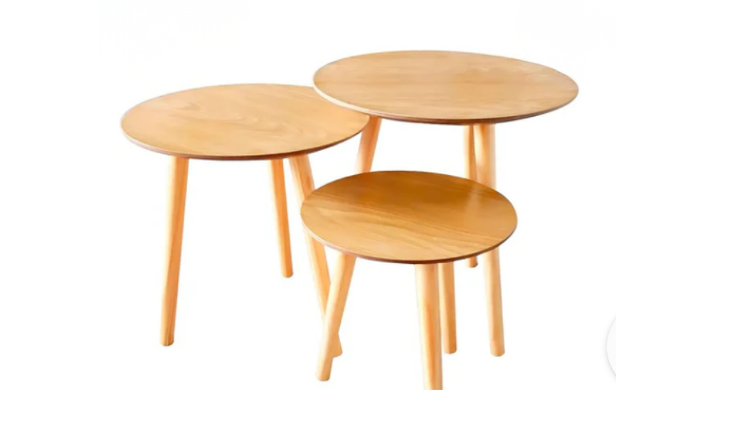 Juego de Mesa de Centro de Madera