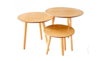 Juego de Mesa de Centro de Madera