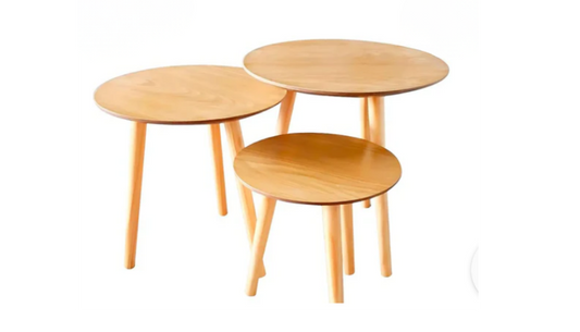 Juego de Mesa de Centro de Madera