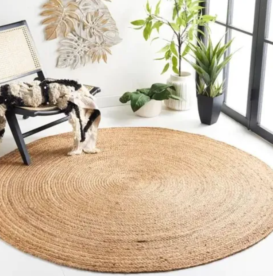 Alfombra de Yute Redonda de 80 cms