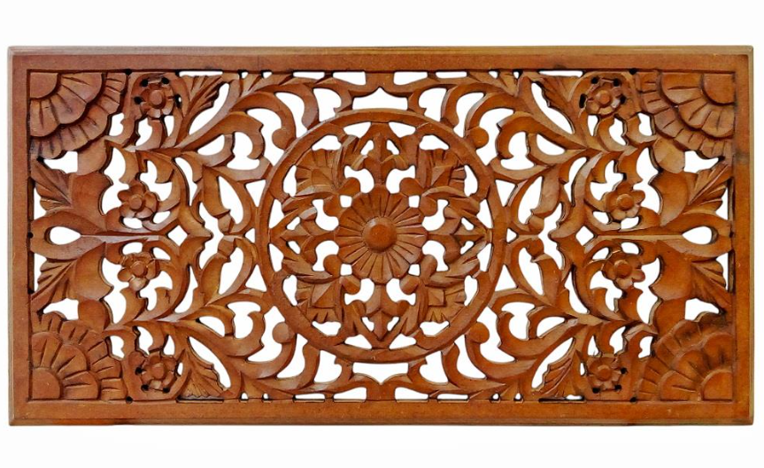 Artesanía Hindú Cuadro Rectangular de Madera